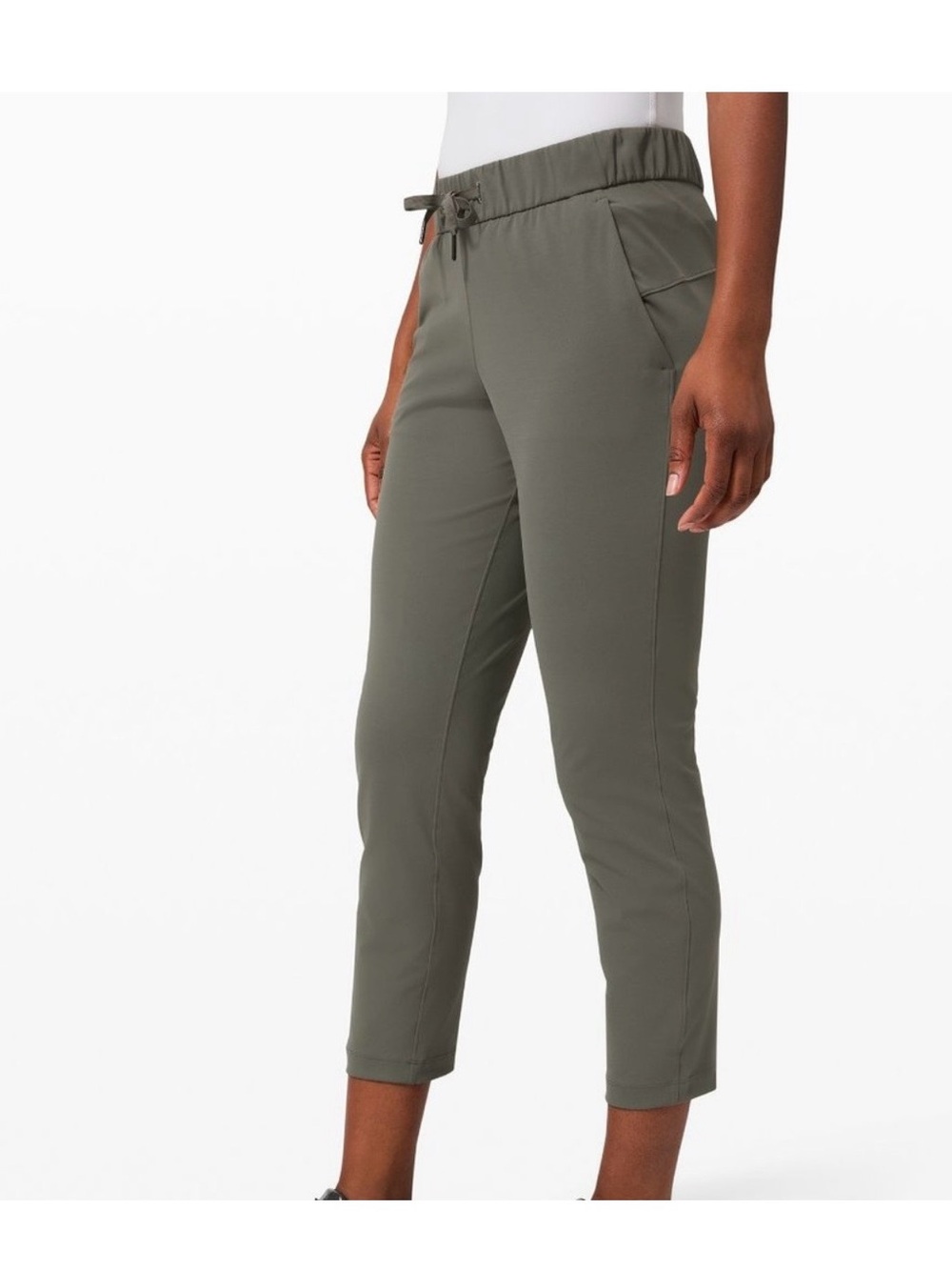 Lululemon athletica Olive Cropped Drawstring Ankle Pants